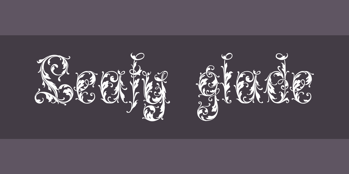 Beispiel einer Leafy glade Regular-Schriftart